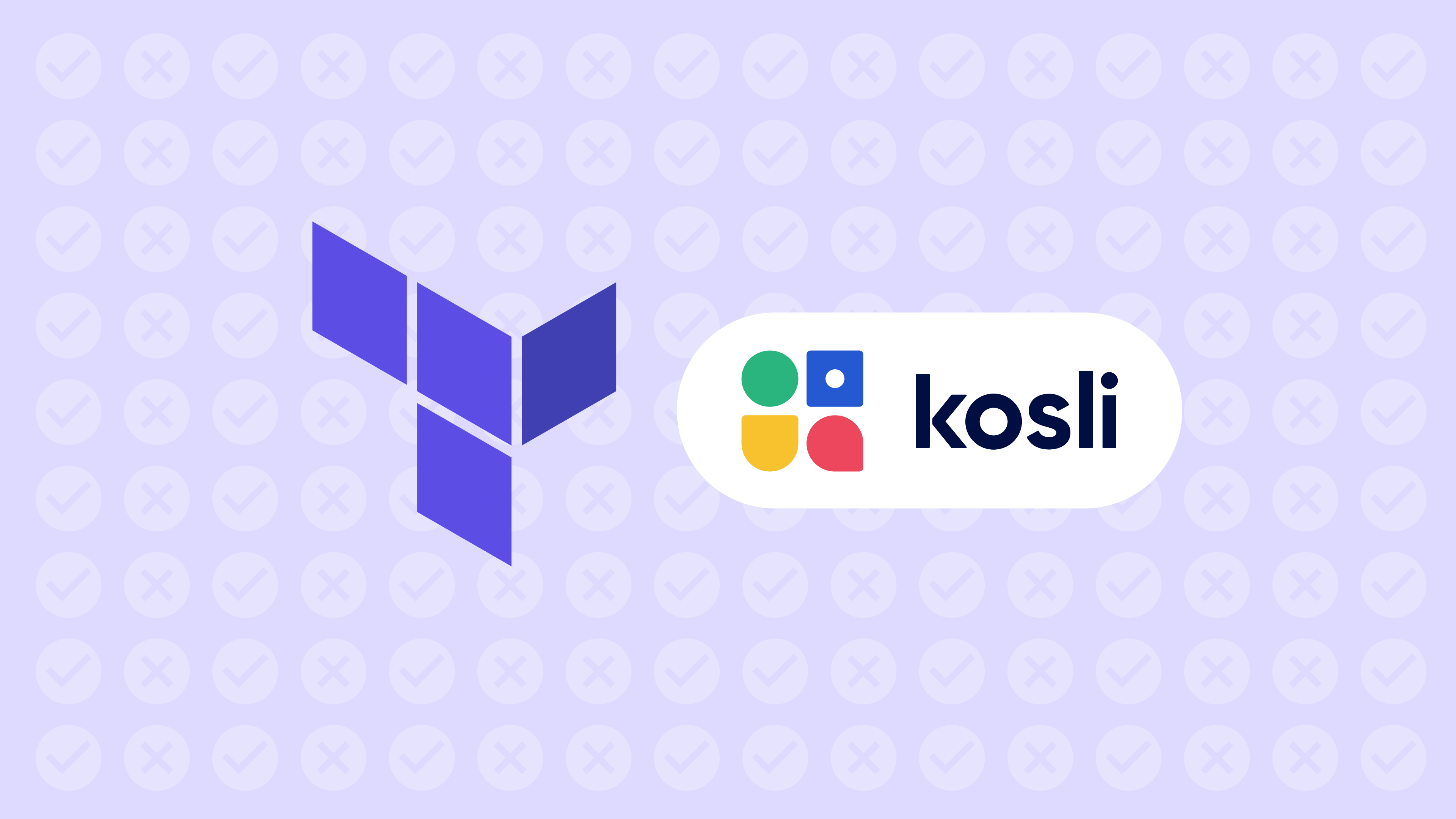 Terraform and Kosli logos together
